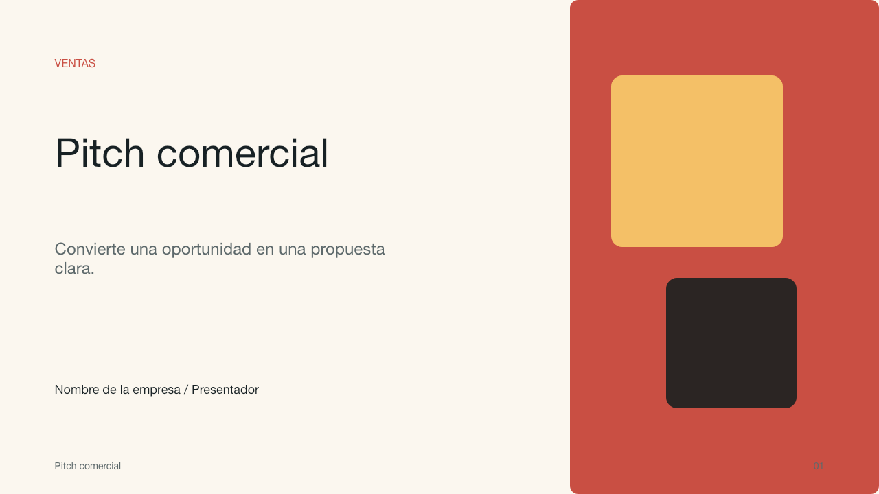 Vista previa de Pitch comercial