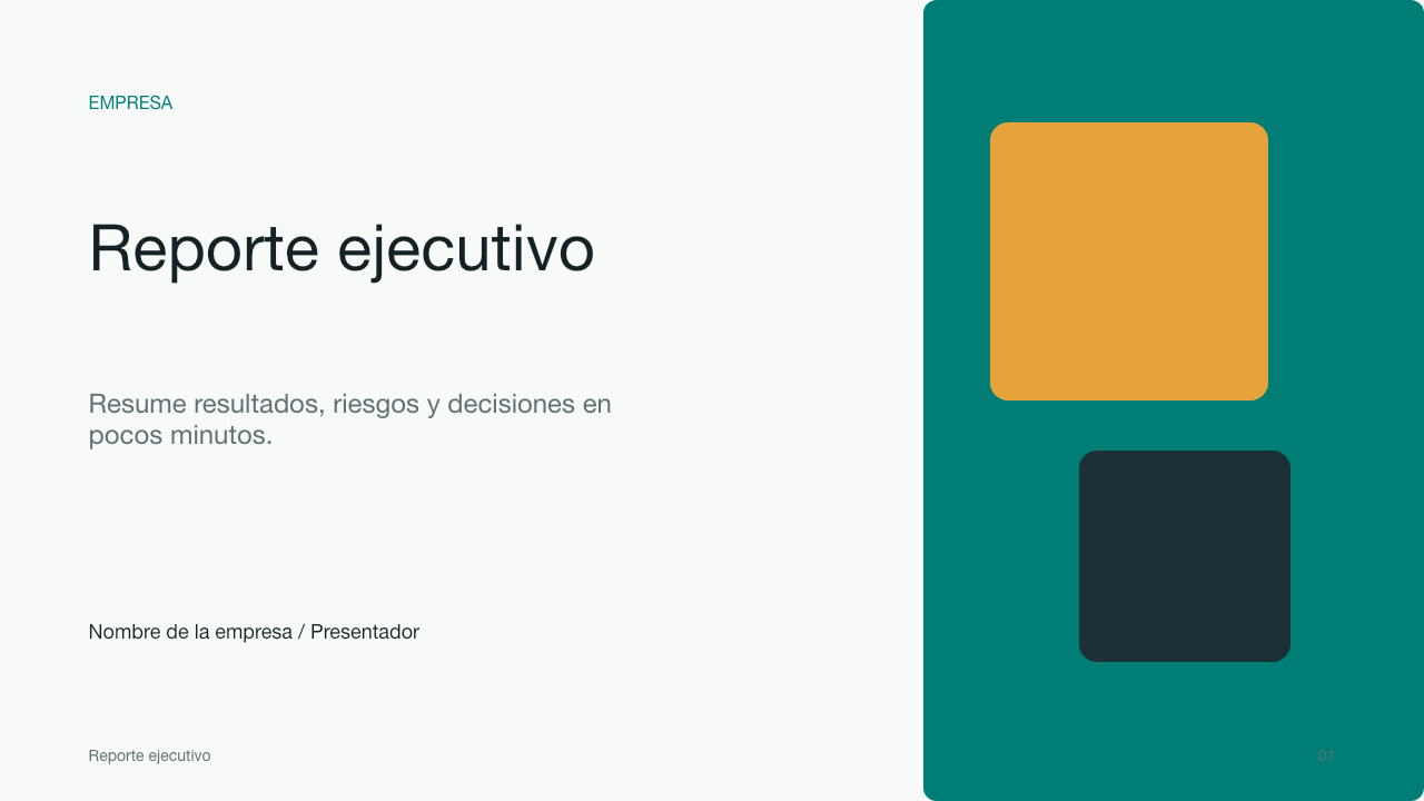 Vista previa de Reporte ejecutivo